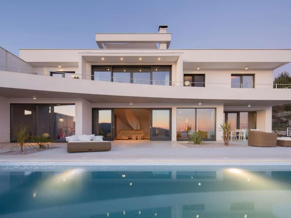 Design Villa In Rabac With Sea-View, Sauna, Private Pool