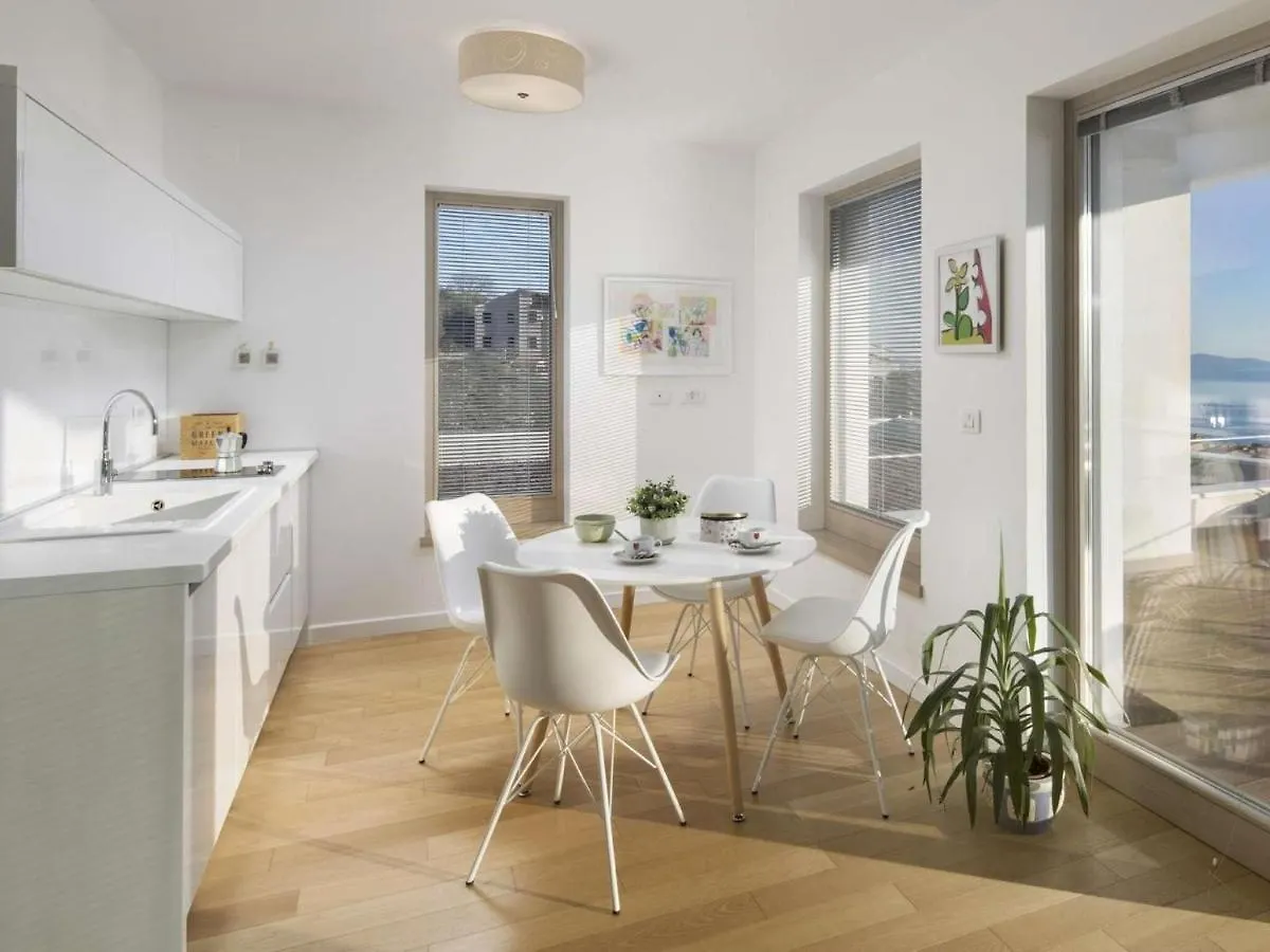 Design Villa In Rabac With Sea-View, Sauna, Private Pool