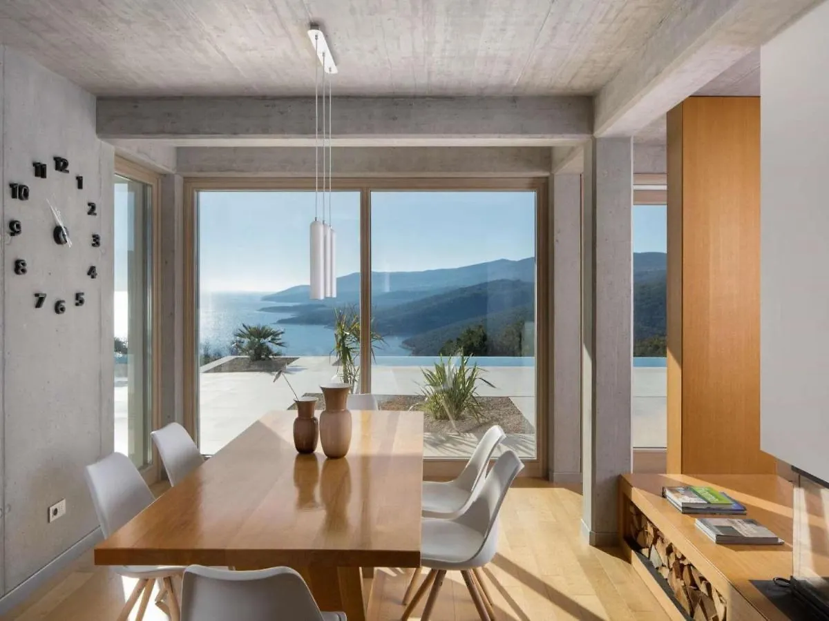 Design Villa In Rabac With Sea-View, Sauna, Private Pool