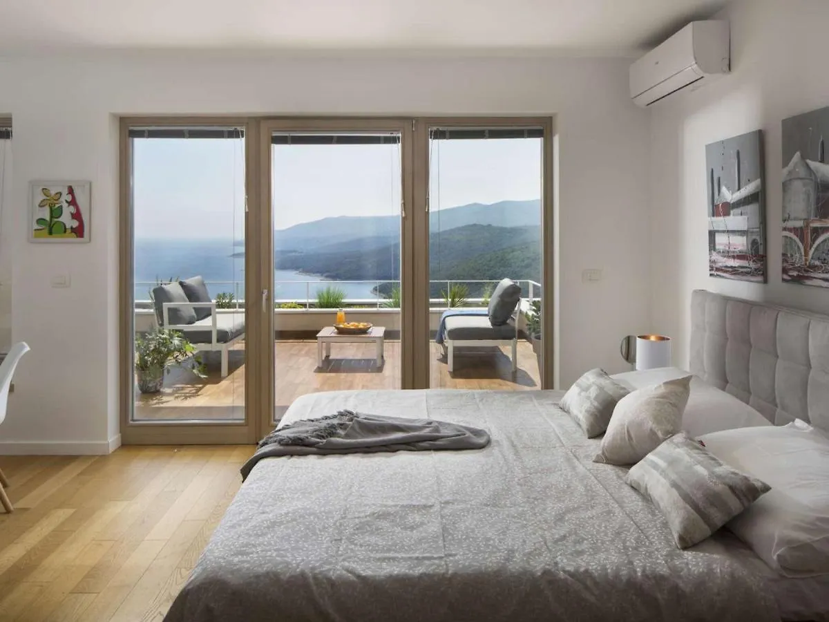 Design Villa In Rabac With Sea-View, Sauna, Private Pool